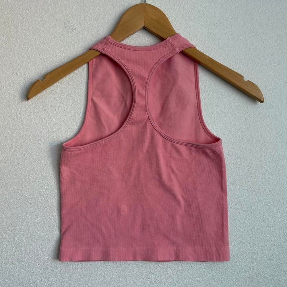 Intimately Free People Pink Ribbed Racerback Seamless Crop Tank Top XS/S - Picture 2 of 3